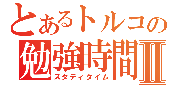 とあるトルコの勉強時間Ⅱ（スタディタイム）