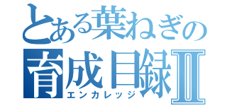 とある葉ねぎの育成目録Ⅱ（エンカレッジ）