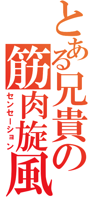 とある兄貴の筋肉旋風（センセーション）