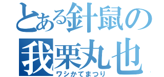 とある針鼠の我栗丸也（ワシかてまつり）