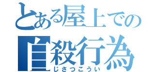 とある屋上での自殺行為（じさつこうい）