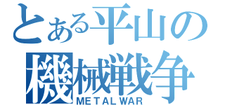 とある平山の機械戦争（ＭＥＴＡＬＷＡＲ）