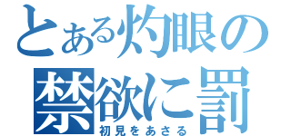 とある灼眼の禁欲に罰（初見をあさる）