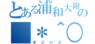 とある浦和大附の（＊＾○＾＊）（ポジハメ）