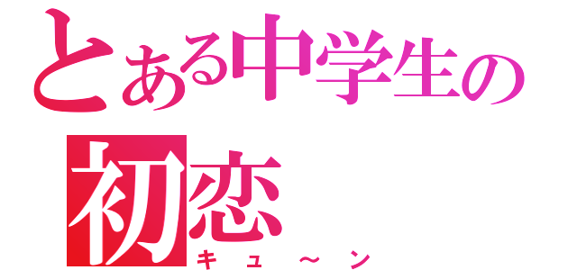 とある中学生の初恋（キュ～ン）