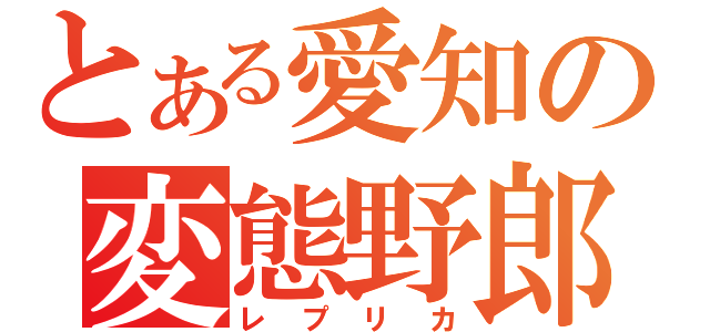 とある愛知の変態野郎（レプリカ）