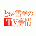 とある雪華のＴＶ事情（笑いありの賑やかＣＡＳ）