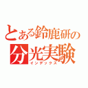 とある鈴鹿研の分光実験（インデックス）