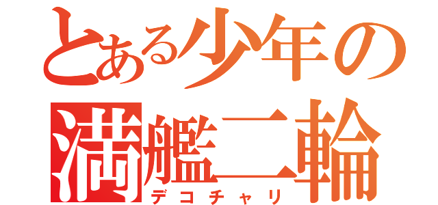 とある少年の満艦二輪（デコチャリ）