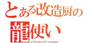 とある改造厨の龍使い（ドラゴンにバリアーとかｗｗｗ）