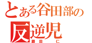 とある谷田部の反逆児（藤田　仁）