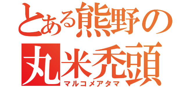 とある熊野の丸米禿頭（マルコメアタマ）