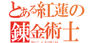 とある紅蓮の錬金術士（Ｓｏｌｆ Ｊ Ｋｉｍｂｌｅｅ）