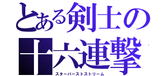 とある剣士の十六連撃（スターバーストストリーム）