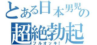 とある日本男児の超絶勃起（フルオッキ！）