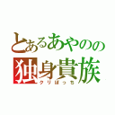 とあるあやのの独身貴族（クリぼっち）