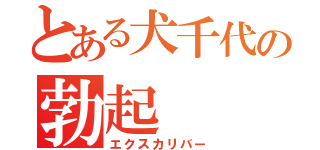 とある犬千代の勃起（エクスカリバー）