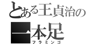 とある王貞治の一本足（フラミンゴ）