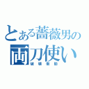 とある薔薇男の両刀使い（破壊衝動）