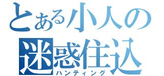 とある小人の迷惑住込（ハンティング）