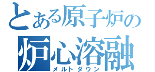 とある原子炉の炉心溶融（メルトダウン）