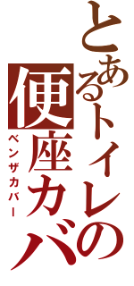 とあるトイレの便座カバ（ベンザカバー）