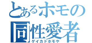 とあるホモの同性愛者（ゲイカドホモや）