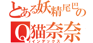 とある妖精尾巴のＱ猫奈奈（インデックス）