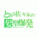 とある佐々木の髪型爆発（ブロッコリー）