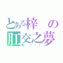 とある梓の肛交之夢（射吧！！！）