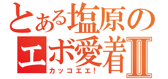 とある塩原のエボ愛着Ⅱ（カッコエエ！）