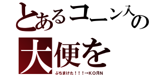 とあるコーン入の大便を（ぶちまけた！！！→ＫＯЯＮ）