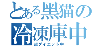 とある黑猫の冷凍庫中（超ダイエット中）