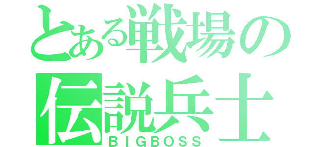 とある戦場の伝説兵士（ＢＩＧＢＯＳＳ）