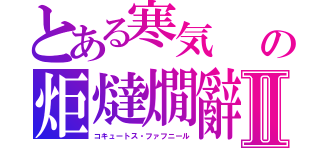 とある寒気　　の炬燵燗辭Ⅱ（コキュートス・ファフニール）