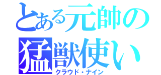 とある元帥の猛獣使い（クラウド・ナイン）