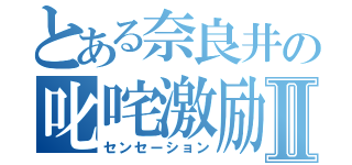 とある奈良井の叱咤激励Ⅱ（センセーション）