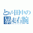 とある田中の暴走右腕（ライトハンド）