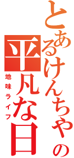 とあるけんちゃんの平凡な日常（地味ライフ）