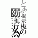 とある掲示板の幼稚行為（はっちゃん）