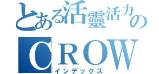 とある活靈活力のＣＲＯＷＮ ＦＵＮ 營（インデックス）