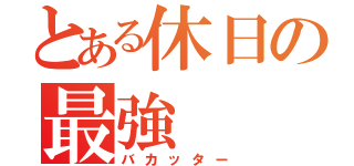 とある休日の最強（バカッター）