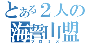 とある２人の海誓山盟（プロミス）