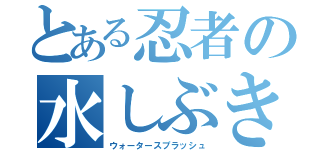 とある忍者の水しぶき（ウォータースプラッシュ）