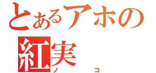 とあるアホの紅実（ノコ）