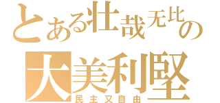 とある壮哉无比の大美利堅（民主又自由）