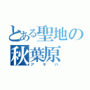 とある聖地の秋葉原（アキバ）