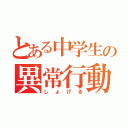 とある中学生の異常行動（しょげる）