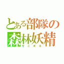 とある部隊の森林妖精（せこまる）