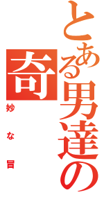 とある男達の奇　　　険（妙な冒）